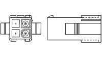 Receptacle Connector Housing 4 Pos 4.14mm - Red