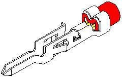 Male Pin Crimp Terminal Contact for Wire-Wire Connections - Mini-Fit Jr.