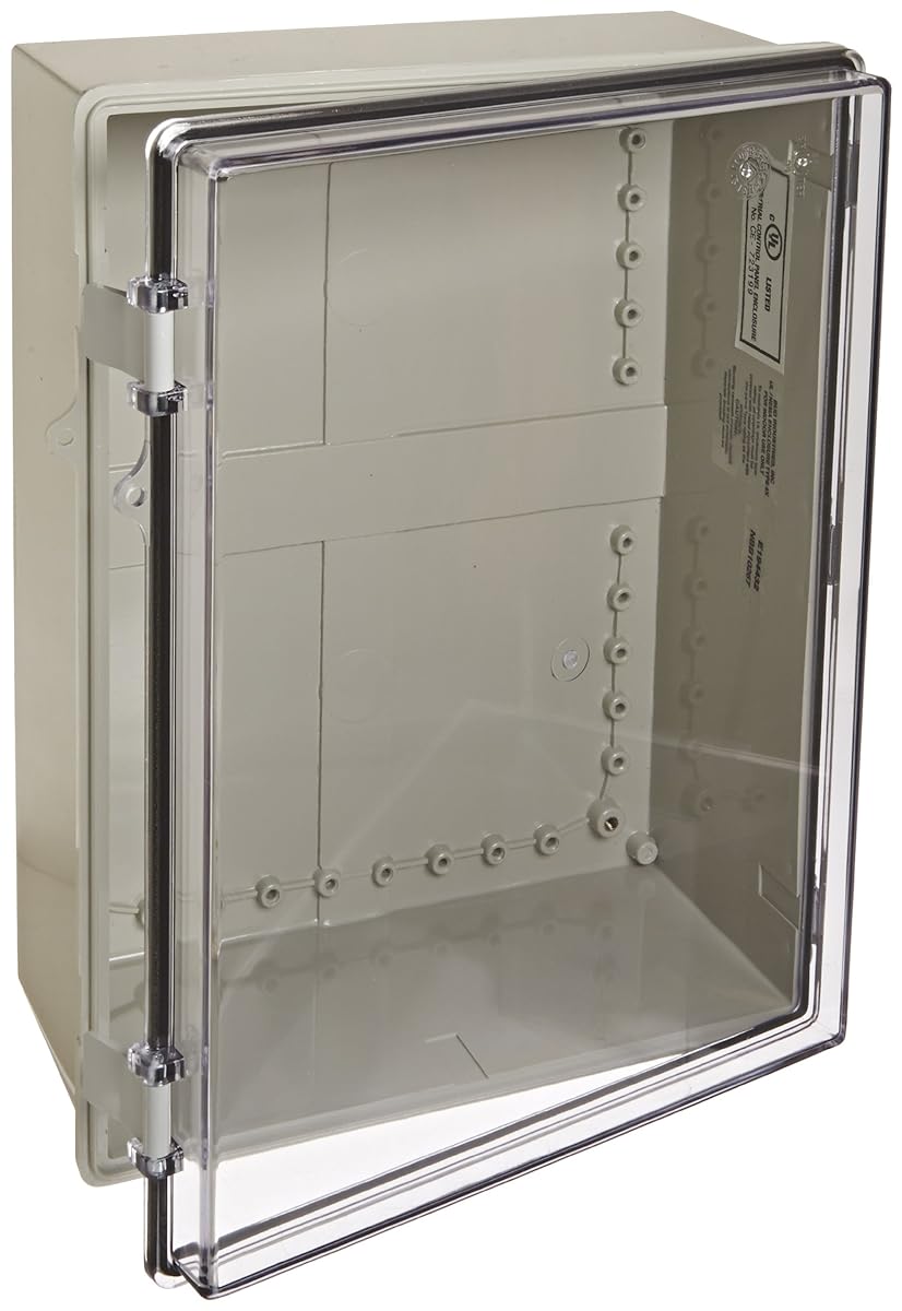 ABS/PC Blend Box with Hinged Door and Lid - Gray