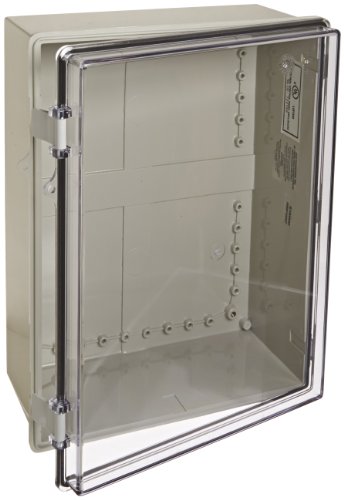 ABS/PC Blend Box with Hinged Door and Lid - Gray