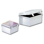 ABS/PC Blend Box with Hinged Door and Lid - Gray