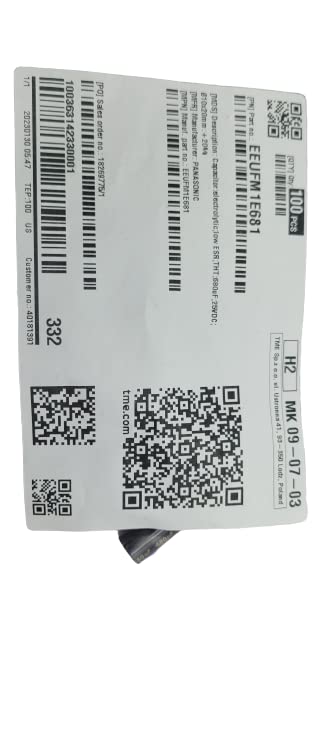 Bulk FM Series 680uF 25VDC Aluminum Electrolytic Capacitor