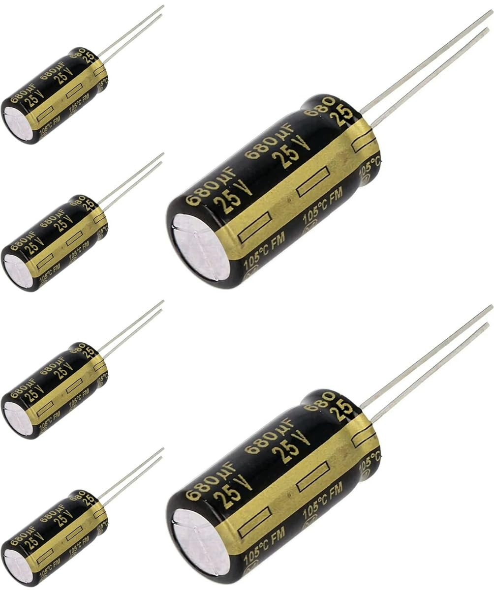 Bulk FM Series 680uF 25VDC Aluminum Electrolytic Capacitor