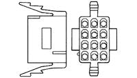 6-Position Plug Connector Housing