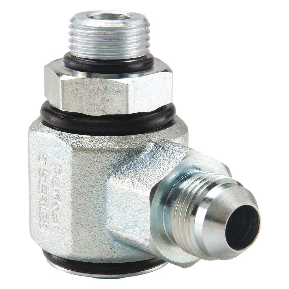 Hydraulic Swivel Fitting - 90 Degree Elbow - Steel - Zinc-Plated