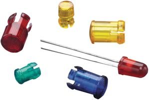 LED Lens - RoHs Compliant, Clear Color, 0.29 in Height