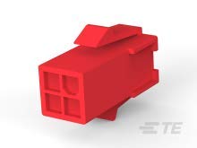 Receptacle Connector Housing 4 Pos 4.14mm - Red