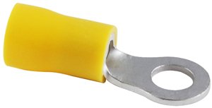 Insulated Crimp Terminal Lug for 10-12 AWG Wire - Yellow PVC