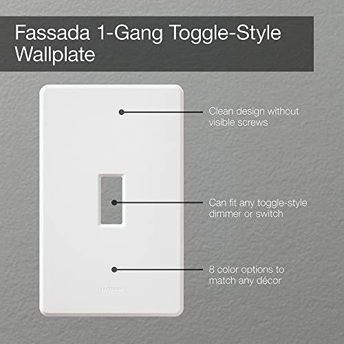 1-Gang Toggle Wallplate - White - Fassada