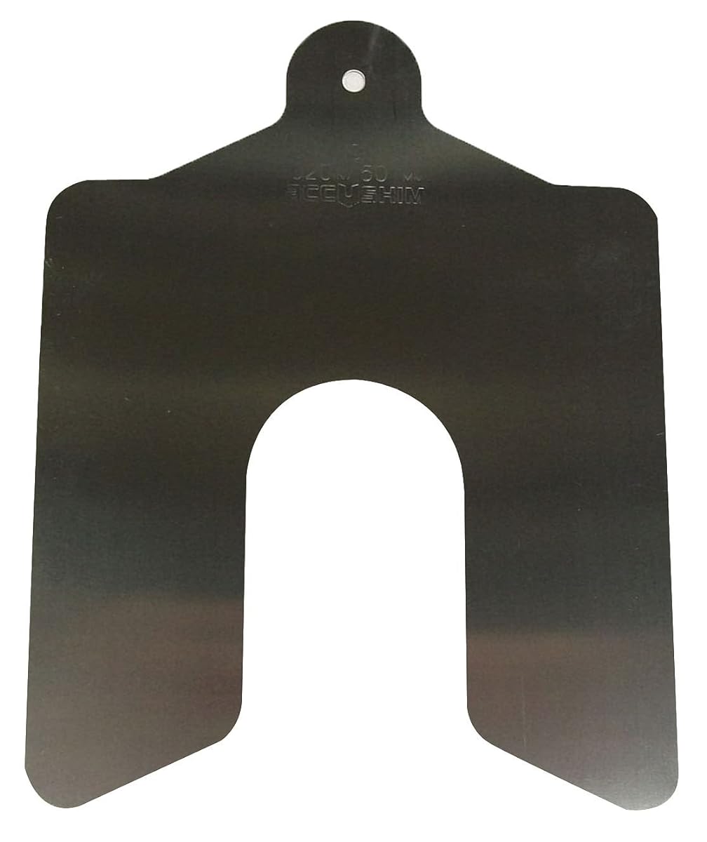 Stainless Steel Slotted Shim with Tab 4"x4" 0.125"