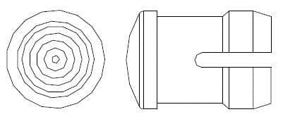 LED Lens - RoHs Compliant, Clear Color, 0.29 in Height