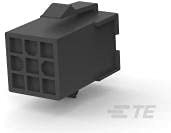 9-Position Rectangular Connector Housing, 4.14mm, Receptacle, Black