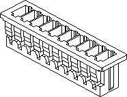 PicoBlade Receptacle Housing - 5 Positions, PBTP, Polyester, 1.25mm Pitch