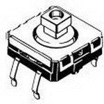 Microswitch TACT SPST-NO 2 Positions 0.05A / 24V DC THT Non-Illuminated IP67 12x12mm