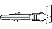 Pin Contact Tin 18-24 AWG Crimp - 350561-1