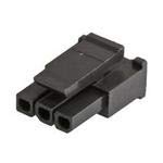 Black Receptacle Housing for Wire Housings - 3 Positions, 3.00mm Pitch, 5A, 600V