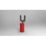 CONN SPADE TERM 16-22AWG #6 RED