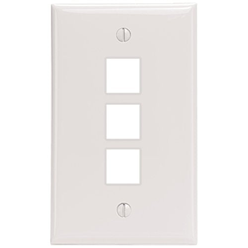 White Wallplate - 3 Ports