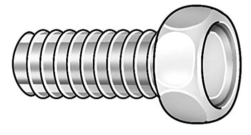 Machine Screw #8-32, 1/2 in Length, Carbon Steel, Zinc Plated, Hex Head