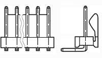 PCB Connector Assembly - Right Angle Wire-to-Board - 4 Positions - 2.54mm Pitch - 5A Rating