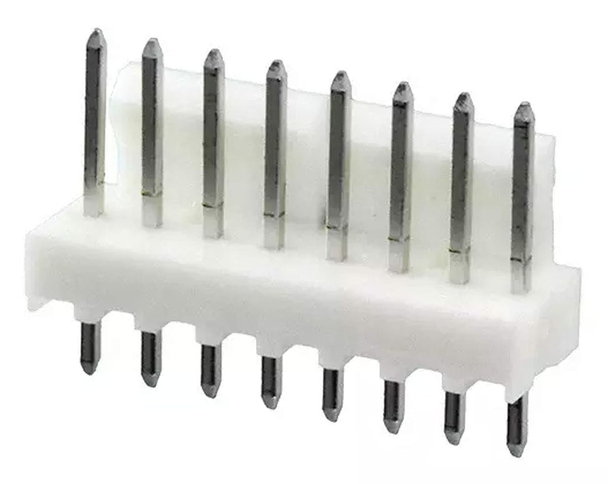 White Male Wire-Board Connector - 8 pins - KK 254 Series