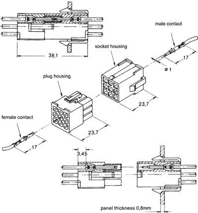 Wire-to-Wire Plug Housing - 2 Positions - 4.2mm Pitch - Polyamide - Operating Temperature Range -20 to +105°C