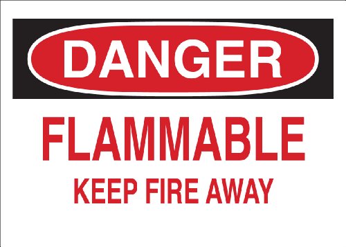 Danger Sign 14x10 - Flammable Keep Fire Away