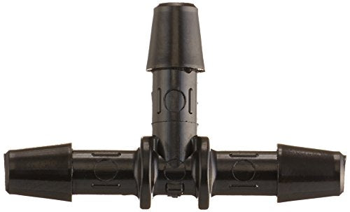 Black Nylon Tee Fitting for 3/16" Barb Size
