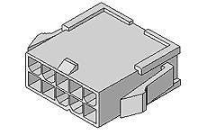 Male Pin Plug Connector - 4 Contacts, 0.165" Pitch, Natural Color