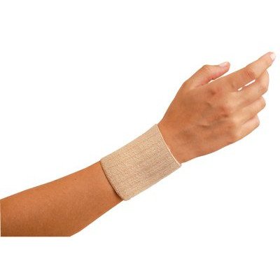 Beige Wrist Support - Elastic Material - Hook and Loop Closure