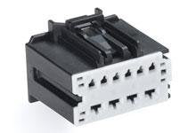 Stac64 Receptacle - 2 Rows, 10 Positions, Black