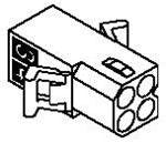 Pin and Socket Power Connector - 4 Positions - 5A - 250V - Nylon Housing - Straight Socket