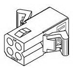 Pin and Socket Power Connector - 4 Positions - 5A - 250V - Nylon Housing - Straight Socket