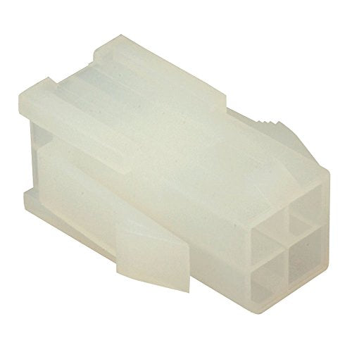 Male Pin Plug Connector - 4 Contacts, 0.165" Pitch, Natural Color