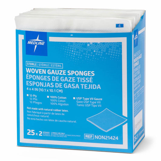 Sterile 12 Ply Cotton Gauze Sponges