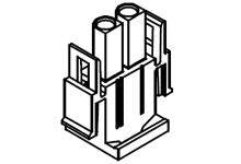 2-Position Plug Connector with Latch Lock and Crimp Termination