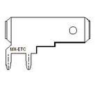 Male Quick Disconnect PCB Tab with Tin Plating - 19713 Series