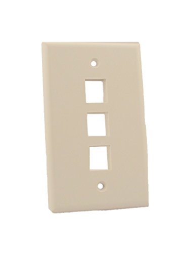 White Wallplate - 3 Ports