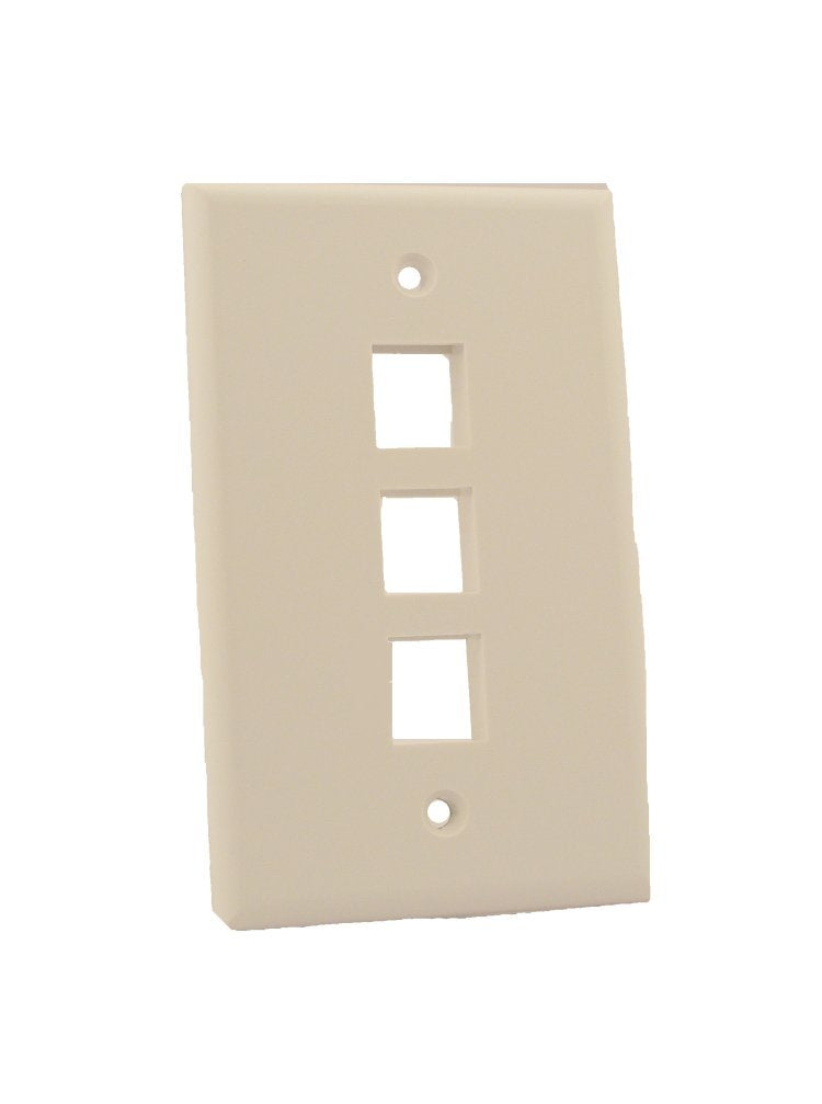 White Wallplate - 3 Ports