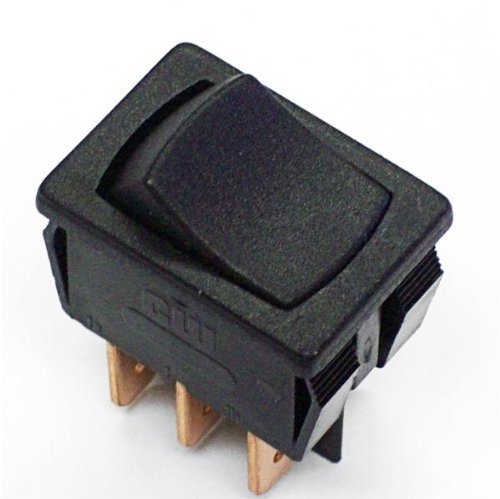 Rocker Switch DPST 16A Panel Mount - Black