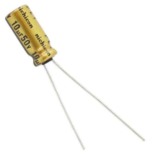 10uF 50V Aluminum Electrolytic Capacitor - Radial Termination