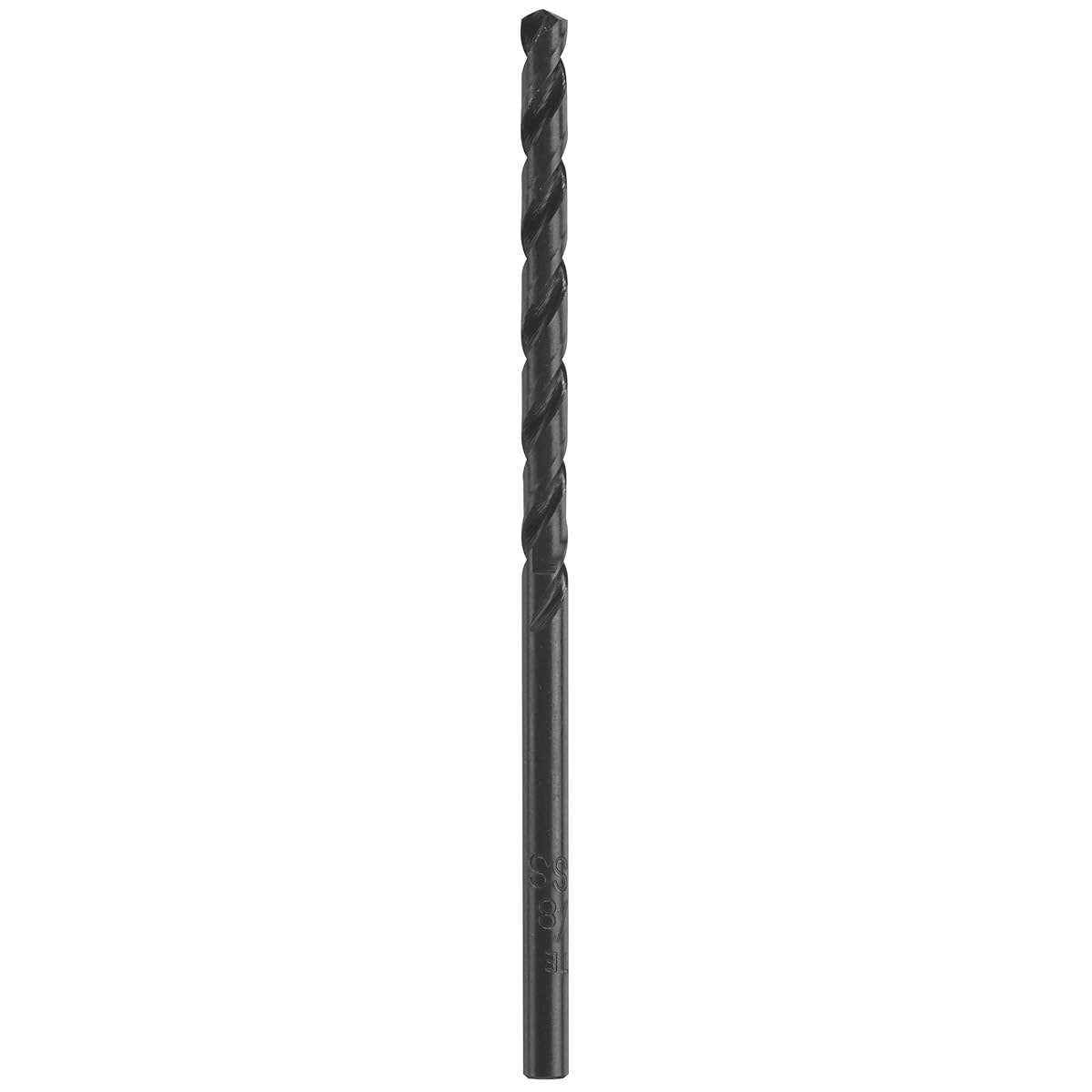 1/8" Jobber Length Drill Bit with 3-Flat Shank and Black Oxide Coating