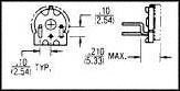 THUMBWHEEL POT 1K OHM 0.5W TOP