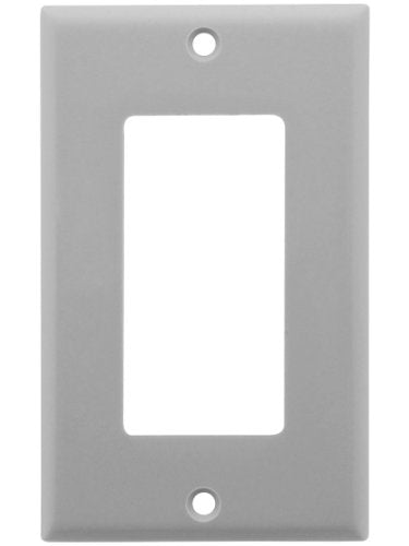 Rocker Wall Plate, Gray, Standard Size, Thermoset Plastic, 1-Gang Mounting