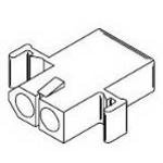 Natural Female Socket Housing - 25.86mm Width - For Use With 1900 male crimp terminals