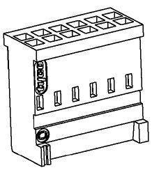 Connector Receptacle Housing 8 Positions 2.54mm PBT GF Blue