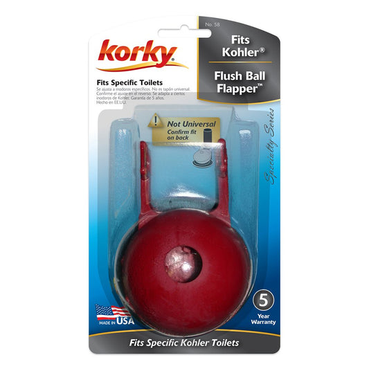 Red Rubber Flapper for Kohler Flush Ball