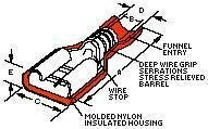 Female Quick Disconnect Barrel - Straight Type, Red Color