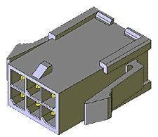 Mating Interface Plug Housing - Nylon Resin, Black, Panel Mount