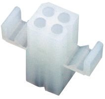 Socket Housing - Natural, Straight Angle, 4 Contacts